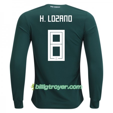 Billige Fotballdrakter Mexico H.Lozano 8 VM 2018 Hjemmedraktsett Langermet